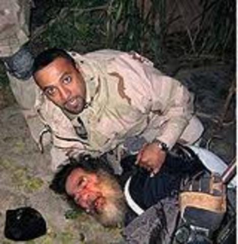 Saddam Hussein captured by American troops