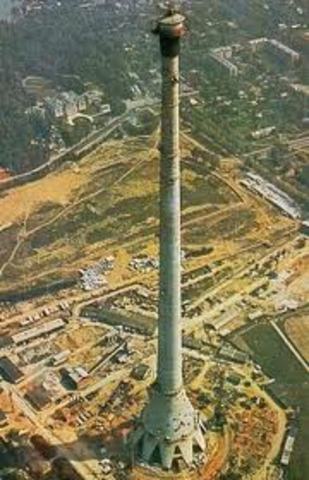 The Ostankino Tower in Moscow catches fire for the second time.