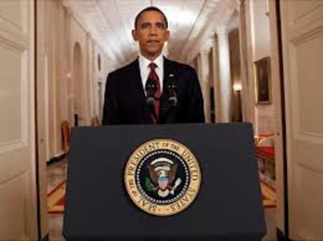 U.S. President Barack Obama announces that Osama