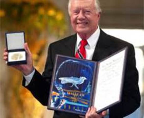 Receiving the Nobel Peace Prize