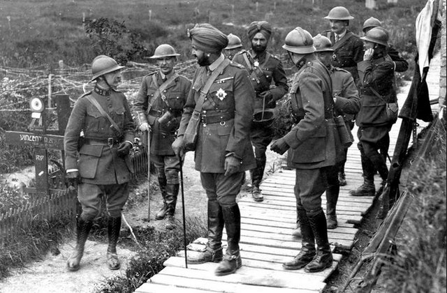 Indian troops return from the war.