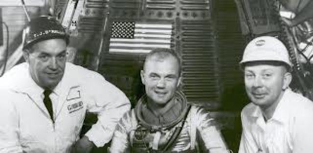 John Glenn Pilots First Manned American Spacecraft
