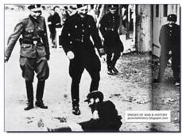Nazi Germany begins persecution of Jews boycotting Jewish businesses