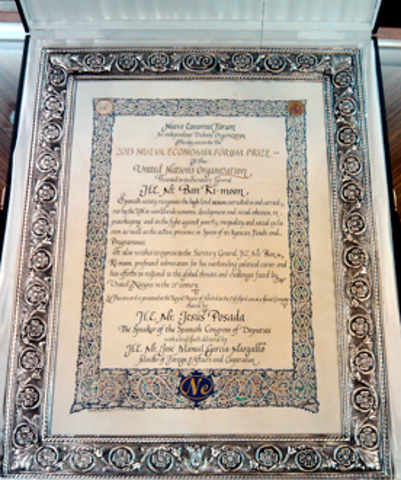 Premio Nueva economía al Desarrollo Económico y la Cohesión Social