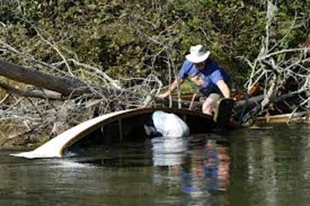 Sacagaweea saves valuables from tipped boat
