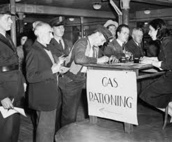 gas and food rationing begin