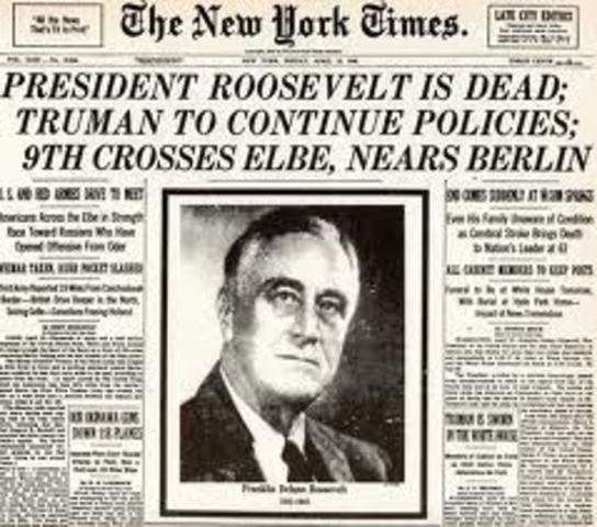 FDR Dies, Truman Becomes President