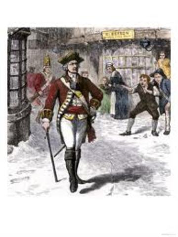 Napoleon harassas the British.