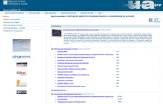 Se inaugura OCW-UA con 10 cursos