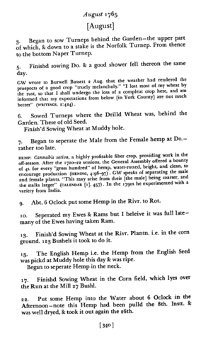 George Washington Grows Hemp