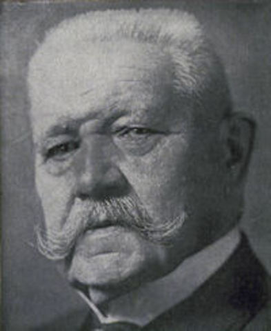 Hindenburg is elected President in Germany