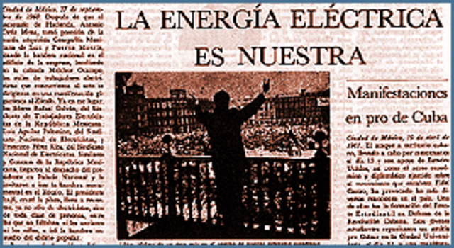 Nacionalizaciòn de la industria eléctrica.