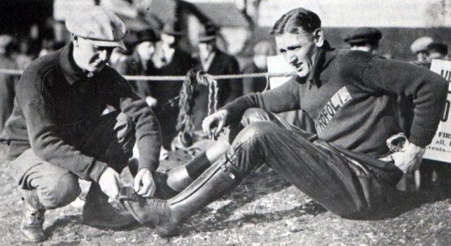 Australians Billy Galloway and Keith McKay arrive in the UK