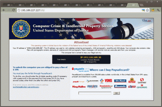 Reveton, el virus de la policía (Ransomware)