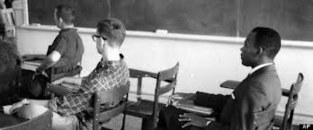 James Meredith attending his first class