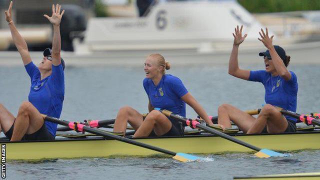 Ukraine wins first ever gold medal in women’s rowing at Olympic regatta