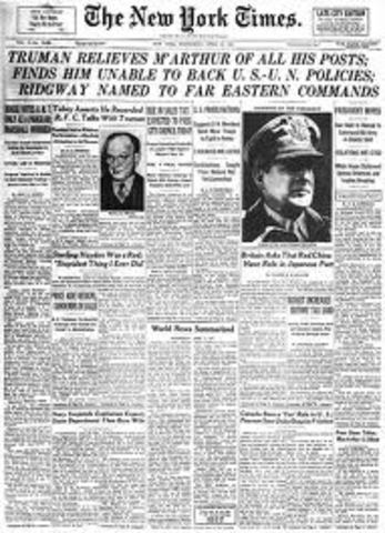 Gen. Matthew B. Ridgway replaces MacArthur