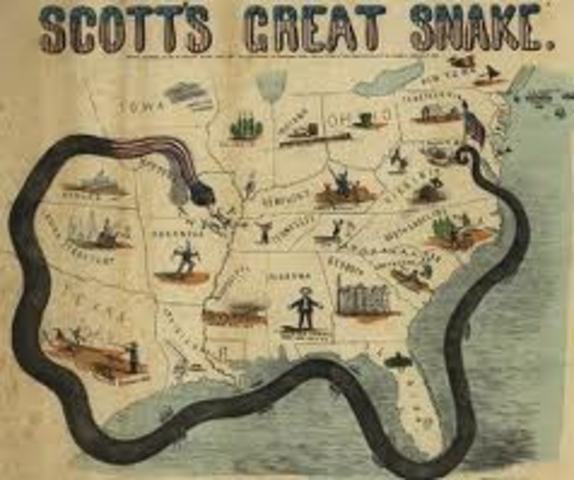 Lincoln orders blockade of the south