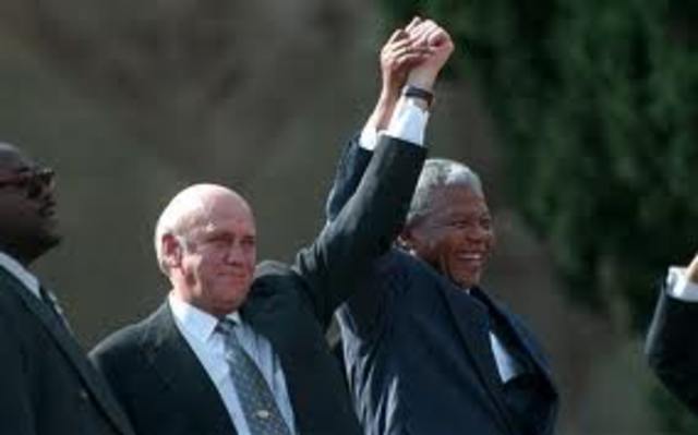 FW de Klerk becomes president, public facilities desegrated, many ANC activists freed