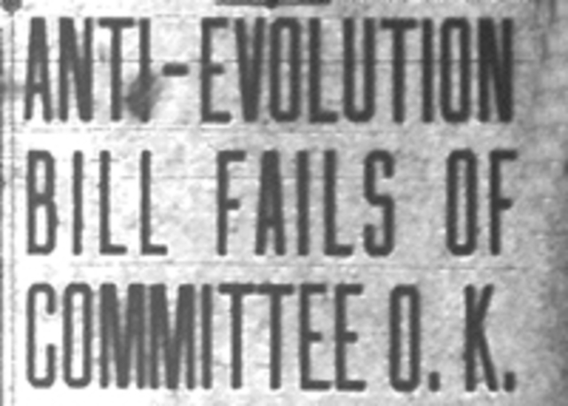 First anti evolution bill