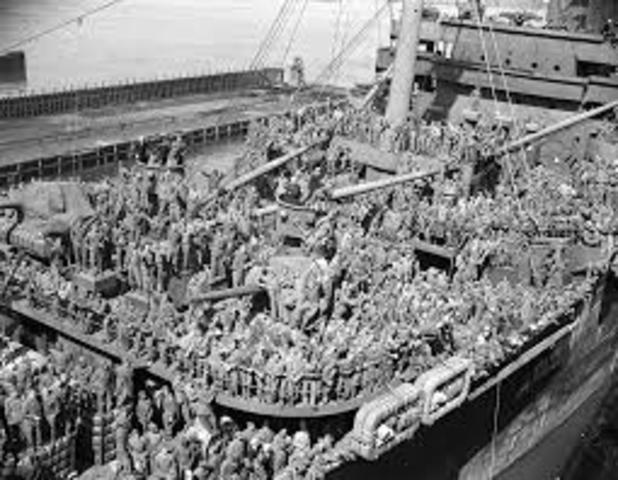 Start of the war in Atlantic/ European theater