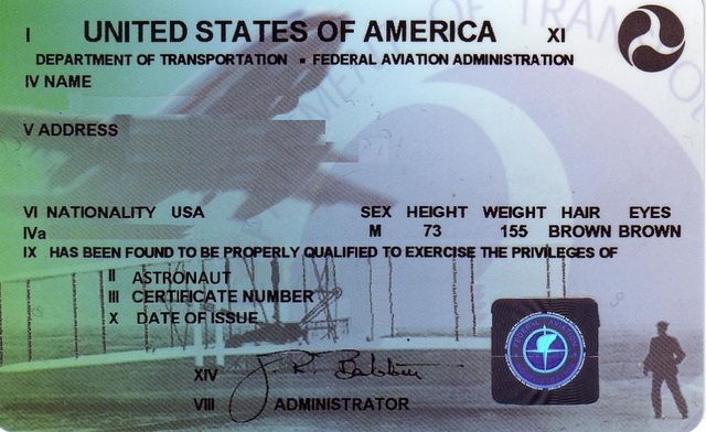 Creates Fake FAA License