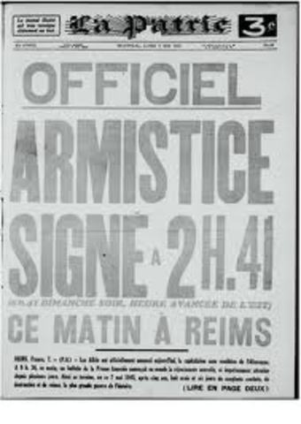 France signs an armistice with Nazi Germany