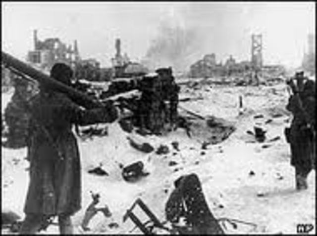 Germans surrender to Stalingrad