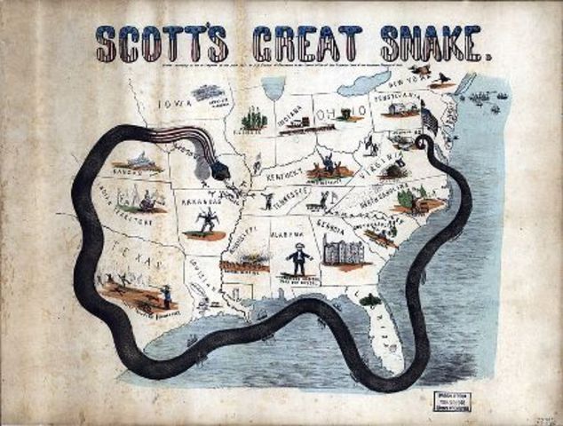 Lincoln orders blockade of the south