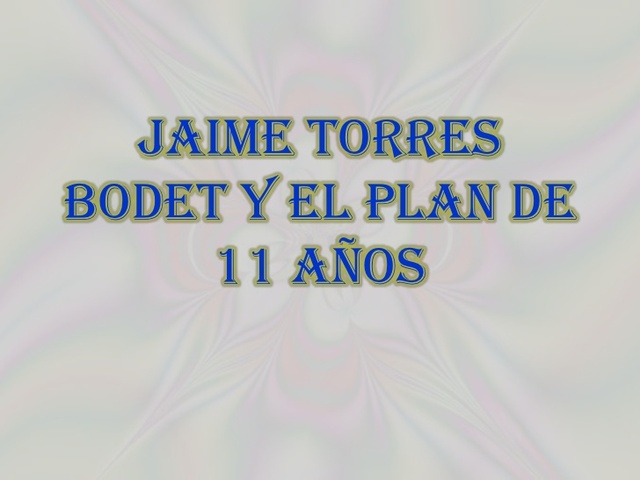 Plan de once años.