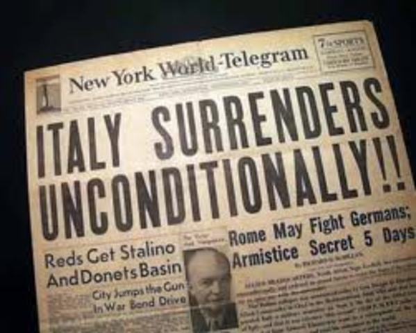 Italians surrender to Allies