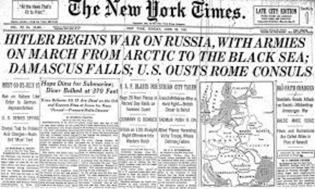 Germany invades the Soviet Union