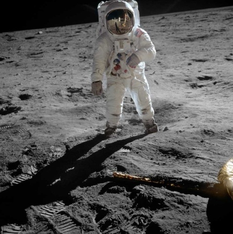 man first walks on the moon