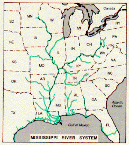 La Salle claimed for France all the land drained by Mississippi river