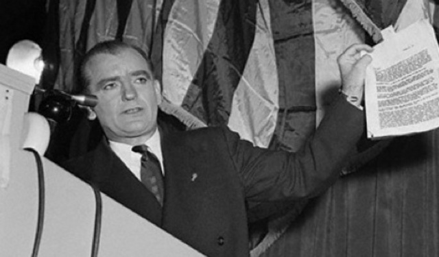 Joseph McCarthy calls out suspected Communists