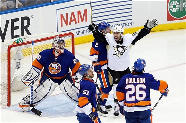 New York Shutout By Pens In Playoff Return