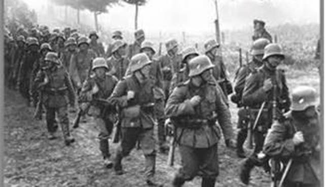 Germany invades Poland - blitzkrieg (start of WWII)