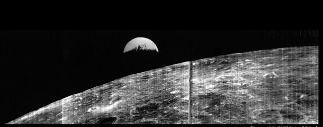view of earth from moon