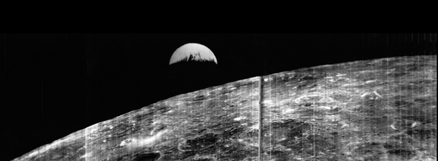 view of earth from moon