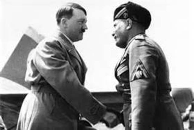 Hitler and Mussolini form the Rome-Berlin Axis