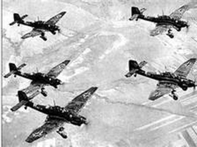 Germany invades Poland - blitzkrieg (start of WWII)