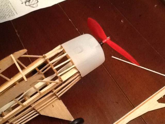Attaching the Nose, Propellor, and RubberBand
