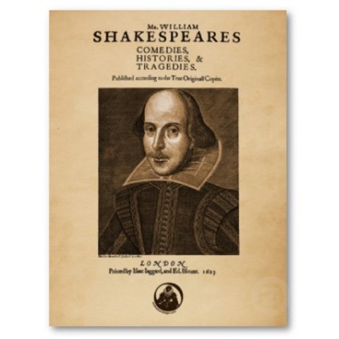 Shakespeares wife dies; first Folio published