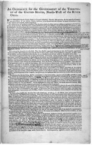 Northwest Ordinance of 1787 I