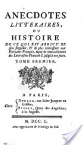 "Anecdotes littéraires ou historiques"