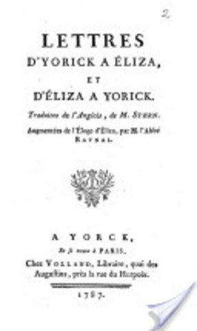 "Lettres d’Yorick à Eliza"