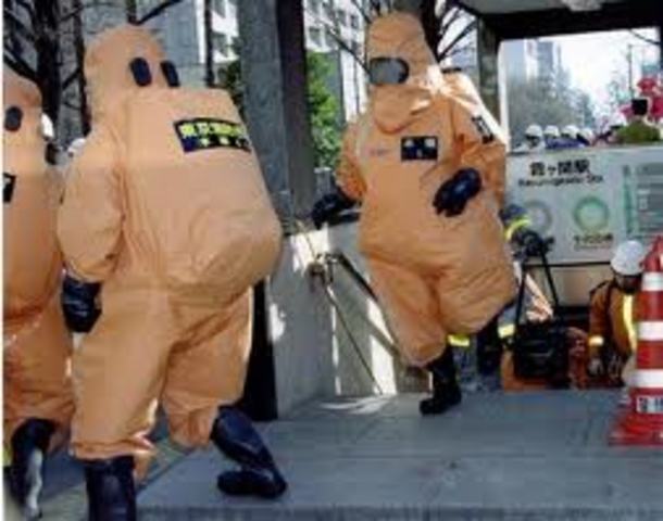 Nerve gas attack in Tokyo subway