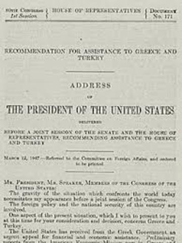 Truman Doctrine Adopted