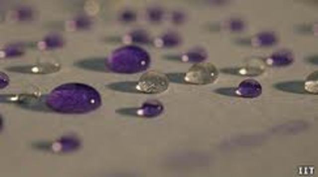 Papel que repele el agua. Nanotecnología.