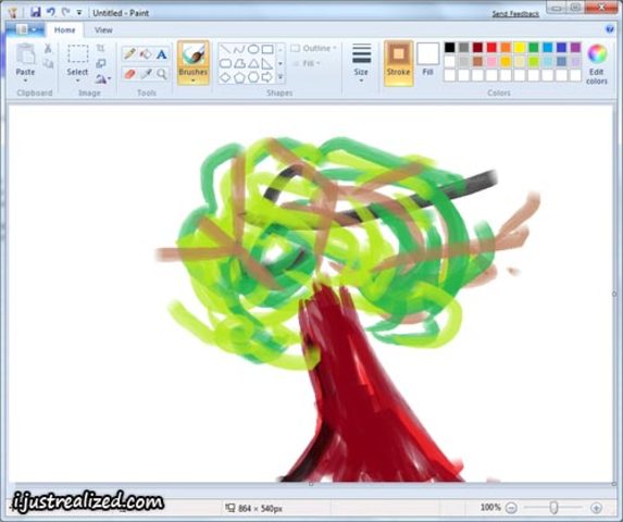 Grade 2 Immersion Students use the PAINT tool